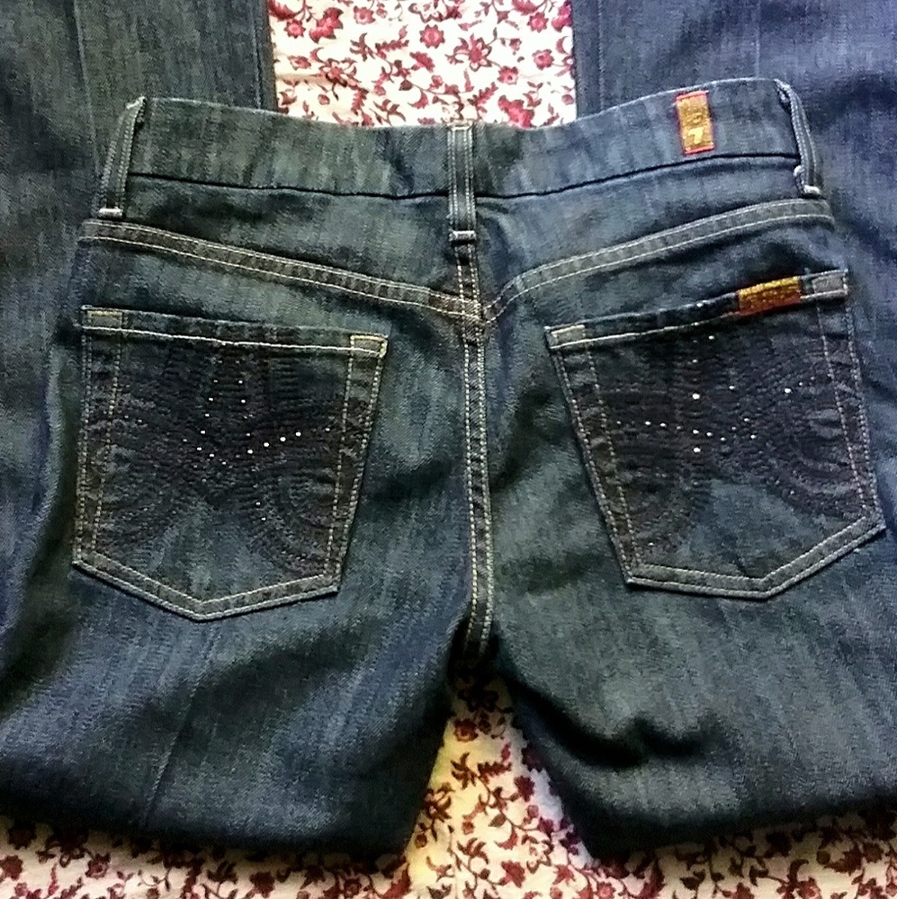 ❤7FAM Boot Cut A Pocket  Jeans- WORN ONCE!!